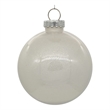 Pemberly Row Traditional Decorative 4-inch White Glitter Clear Ball 6/Bag
