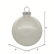Pemberly Row Traditional Decorative 4-inch White Glitter Clear Ball 6/Bag