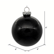 Pemberly Row Traditional Decorative 4-inch Black Glitter Clear Ball 6/Bag