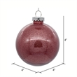 Pemberly Row Traditional Decorative 4-inch Mauve Glitter Clear Ball 6/Bag