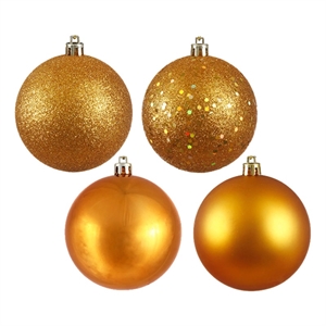 Pemberly Row 2.4&quot Antique Gold 4-Finish Ball Assortment 24/Box