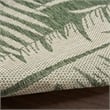 Pemberly Row Contemporary Home Garden Oasis 8'x10' Green Ivory Area Rug