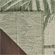 Pemberly Row Contemporary Home Garden Oasis 8'x10' Green Ivory Area Rug