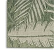 Pemberly Row Contemporary Home Garden Oasis 8'x10' Green Ivory Area Rug