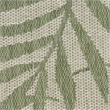 Pemberly Row Contemporary Home Garden Oasis 9'x12' Ivory Green Area Rug