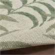 Pemberly Row Contemporary Home Garden Oasis 9'x12' Ivory Green Area Rug