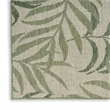 Pemberly Row Contemporary Home Garden Oasis 9'x12' Ivory Green Area Rug