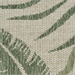 Pemberly Row Contemporary Home Garden Oasis 9'x12' Ivory Green Area Rug