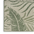 Pemberly Row Contemporary Home Garden Oasis 9'x12' Ivory Green Area Rug