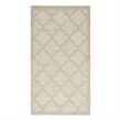 Pemberly Row Contemporary Easy Care Cream Fabric Area Rug (2'x4')