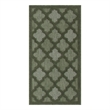 Pemberly Row Contemporary Easy Care Green Fabric Area Rug (2'x4')