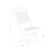 Pemberly Row Contemporary 2-Piece Foldable Patio Chair in Natural Oil