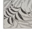 Pemberly Row Contemporary Home Garden Oasis 6'x9' Fabric Grey Area Rug