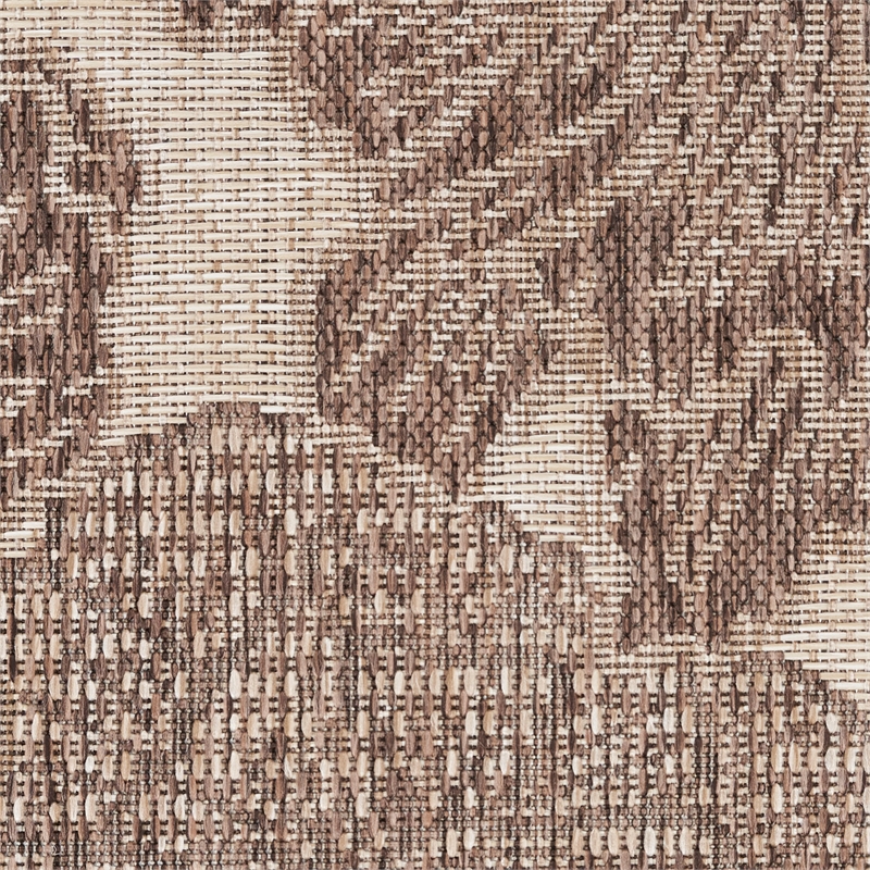 Pemberly Row Home Garden Oasis 6'x9' Fabric Natural Area Rug