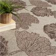 Pemberly Row Home Garden Oasis 6'x9' Fabric Natural Area Rug