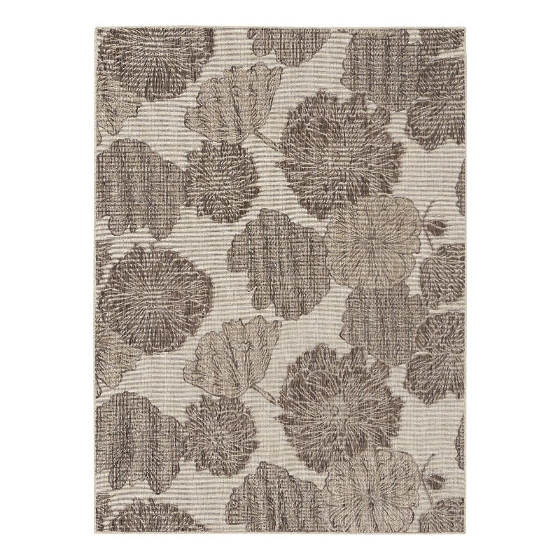 Pemberly Row Home Garden Oasis 6'x9' Fabric Natural Area Rug