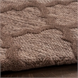 Pemberly Row Contemporary Easy Care Brown Fabric Area Rug (2'x4')