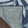 Pemberly Row Contemporary Home Garden Oasis 5'x7' Fabric Navy Area Rug
