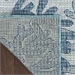 Pemberly Row Contemporary Home Garden Oasis 5'x7' Fabric Blue Area Rug