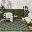 Pemberly Row Easy Care Green Fabric Modern Area Rug (8'x10')