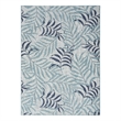 Pemberly Row Contemporary Home Garden Oasis 4'x6' Fabric Blue Area Rug