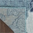 Pemberly Row Contemporary Home Garden Oasis 4'x6' Fabric Blue Area Rug