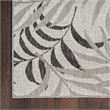 Pemberly Row Contemporary Home Garden Oasis 4'x6' Fabric Grey Area Rug