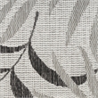 Pemberly Row Contemporary Home Garden Oasis 4'x6' Fabric Grey Area Rug