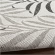 Pemberly Row Contemporary Home Garden Oasis 4'x6' Fabric Grey Area Rug