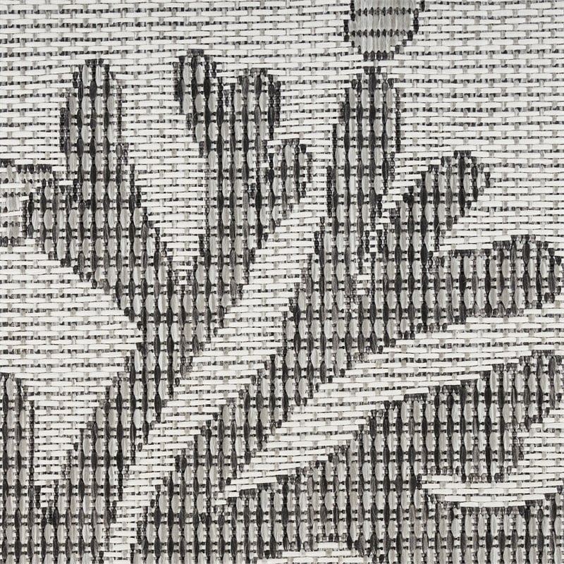 Pemberly Row Contemporary Home Garden Oasis 4'x6' Fabric Grey Area Rug