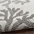 Pemberly Row Contemporary Home Garden Oasis 4'x6' Fabric Grey Area Rug
