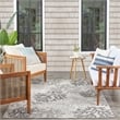 Pemberly Row Contemporary Home Garden Oasis 4'x6' Fabric Grey Area Rug