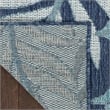 Pemberly Row Contemporary Home Garden Oasis 6'x9' Fabric Navy Area Rug