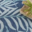 Pemberly Row Contemporary Home Garden Oasis 6'x9' Fabric Navy Area Rug