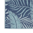 Pemberly Row Contemporary Home Garden Oasis 6'x9' Fabric Navy Area Rug