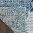 Pemberly Row Contemporary Home Garden Oasis 6'x9' Fabric Blue Area Rug
