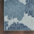 Pemberly Row Contemporary Home Garden Oasis 6'x9' Fabric Blue Area Rug