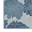 Pemberly Row Contemporary Home Garden Oasis 6'x9' Fabric Blue Area Rug
