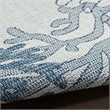 Pemberly Row Contemporary Home Garden Oasis 6'x9' Fabric Blue Area Rug