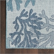 Pemberly Row Contemporary Home Garden Oasis 6'x9' Fabric Blue Area Rug