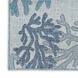 Pemberly Row Contemporary Home Garden Oasis 6'x9' Fabric Blue Area Rug