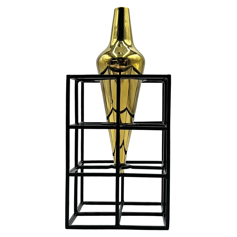 Pemberly Row Contemporary 11-inch Tall Amphora Cage Vase for Flowers
