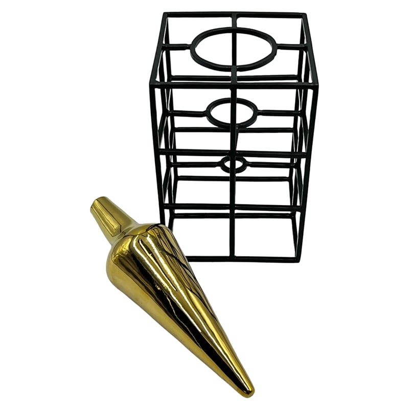Pemberly Row Contemporary 11-inch Tall Amphora Cage Vase for Flowers