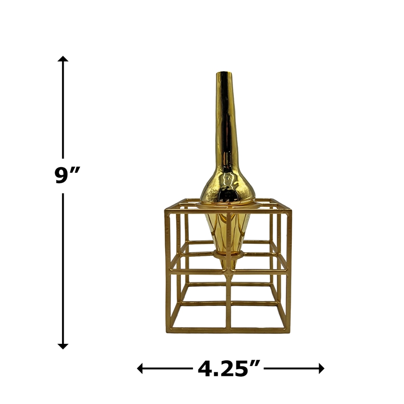 Pemberly Row Contemporary 9-inch Tall Amphora Cage Vase for Flowers