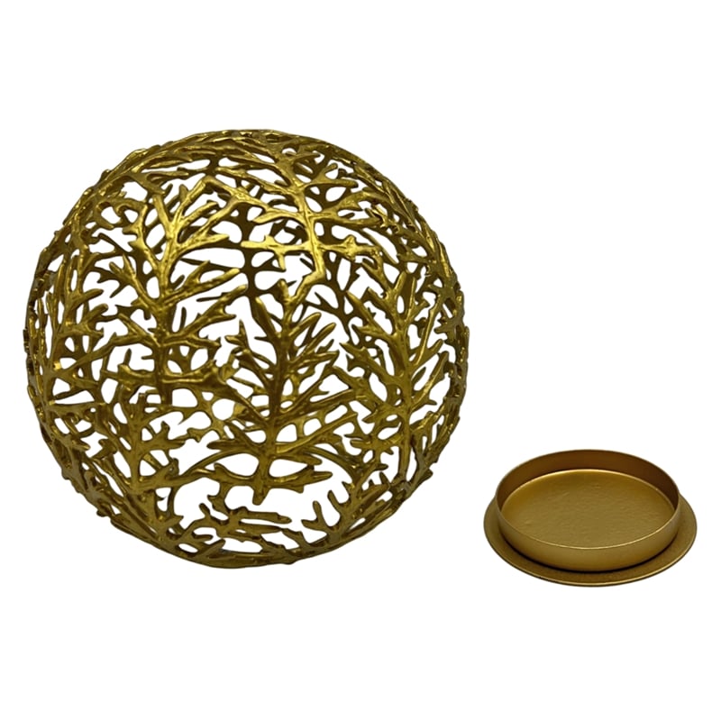 Pemberly Row Contemporary 6-inch High Fir Leaf Tea-light Holder