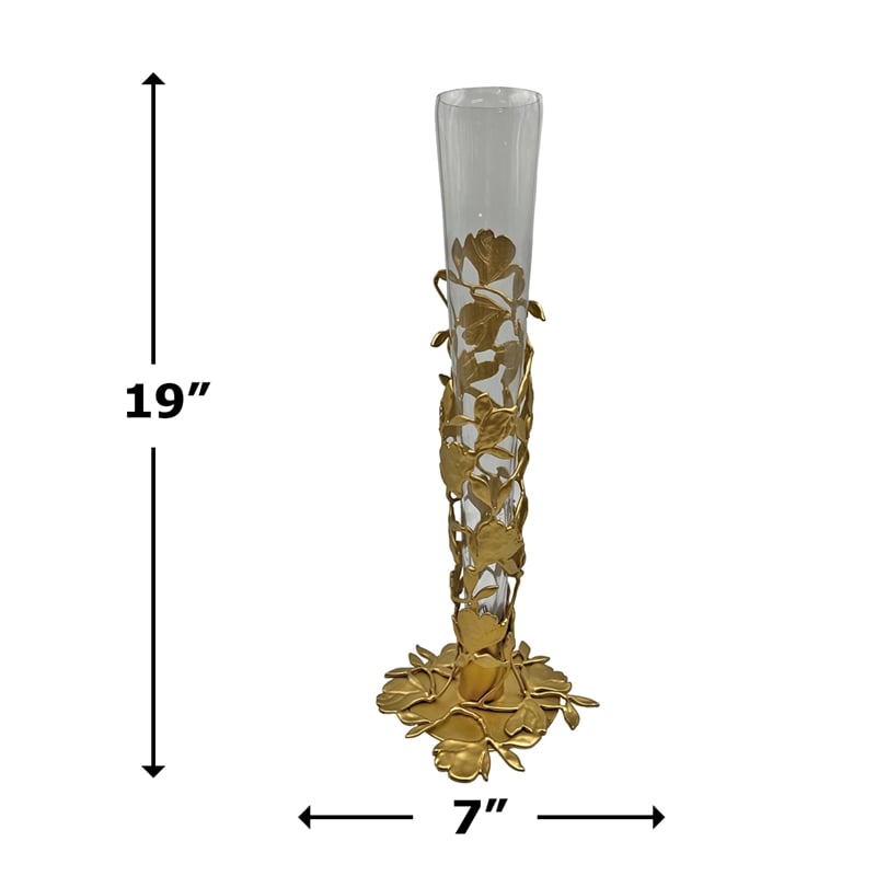 Pemberly Row Contemporary 19-inch High Tulip Cone Vase for Flowers