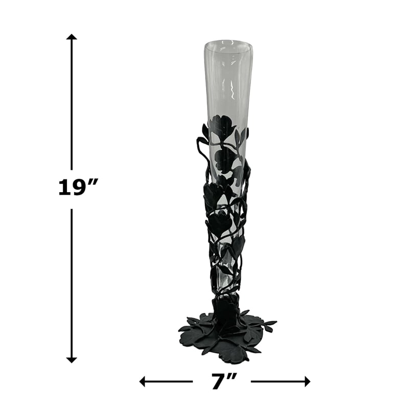 Pemberly Row Contemporary 19-inch High Tulip Cone Vase for Flowers