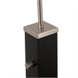 Pemberly Row 1 Light Arc Floor Lamp Matte Black & Satin Nickel