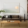 Pemberly Row 1 Light Arc Floor Lamp Matte Black & Satin Nickel