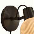 Pemberly Row Transitional Bone Porcelain Wall Sconce - Matte Black